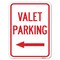 Signmission Valet Parking with Left Arrow Heavy-Gauge Aluminum Rust Proof Parking Sign, 18" x 24", A-1824-22750 A-1824-22750 - alternate 1